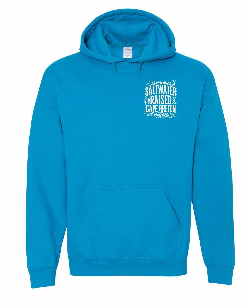CB Saltwater Raised Folk Left Chest and Back Pullover Hoodie - Unisex