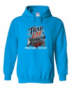 Trap Life Pullover Hoodie in Sapphire
