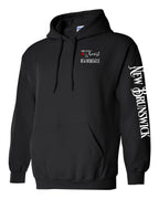 A piece of my Heart NB red heart Left Chest and Sleeve Pullover Hoodie - Unisex