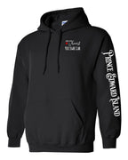 A piece of my Heart PEI red heart Left Chest and Sleeve Pullover Hoodie - Unisex