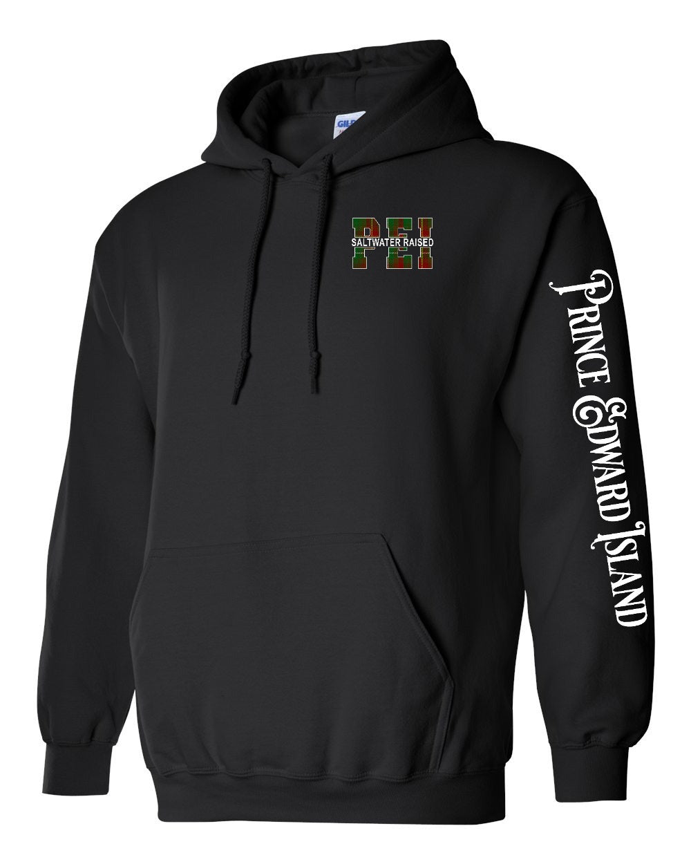 PEI Saltwater Raised Left Chest and Sleeve Pullover Hoodie - Unisex