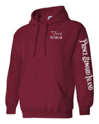 A piece of my Heart PEI red heart Left Chest and Sleeve Pullover Hoodie - Unisex