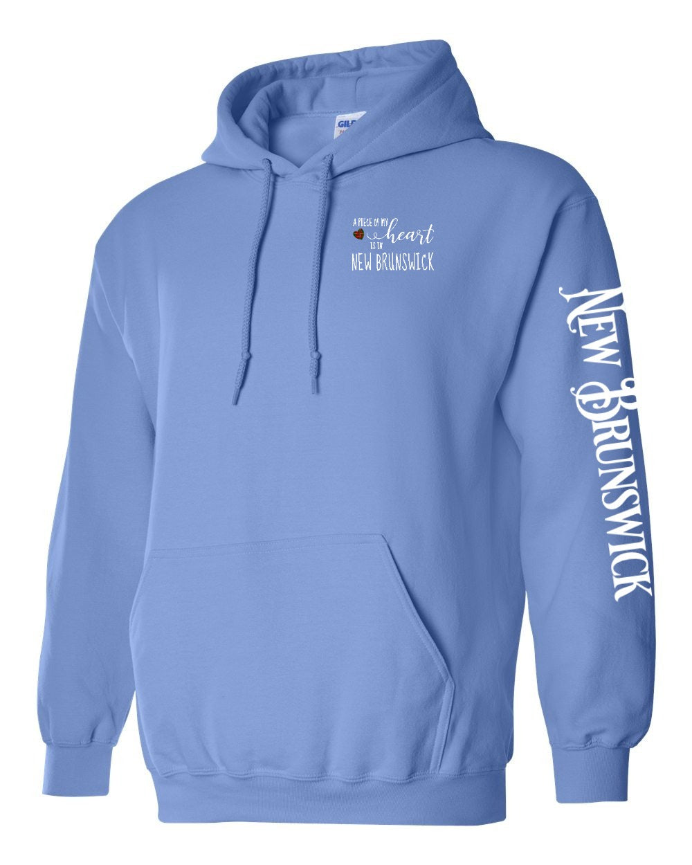 A piece of my Heart NB tartan heart Left Chest and Sleeve Pullover Hoodie - Unisex