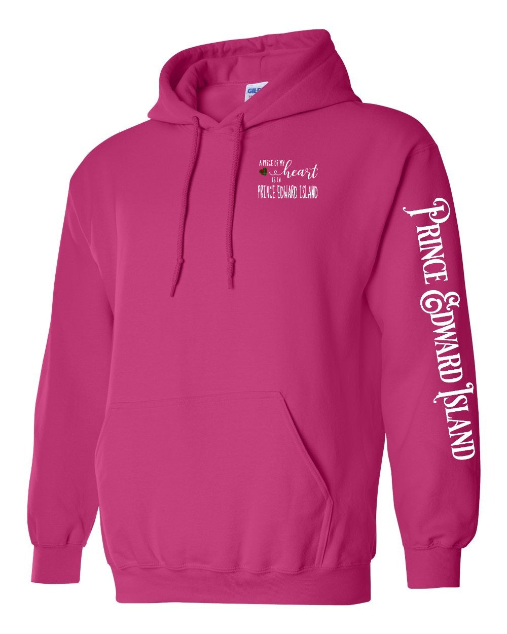 A piece of my Heart PEI Tartan Left Chest and Sleeve Pullover Hoodie - Unisex