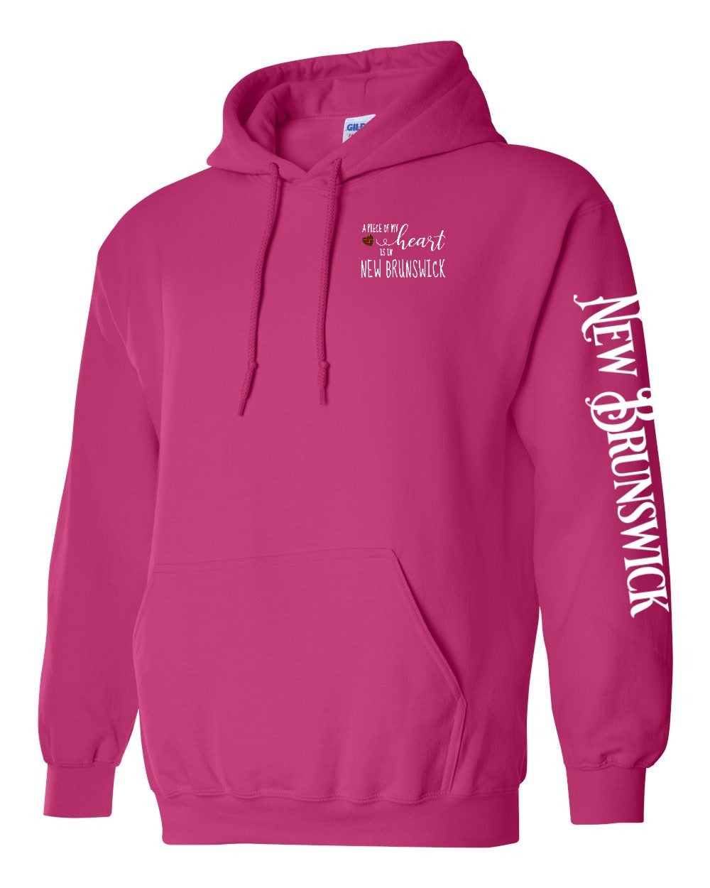A piece of my Heart NB tartan heart Left Chest and Sleeve Pullover Hoodie - Unisex