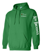 A piece of my Heart NB red heart Left Chest and Sleeve Pullover Hoodie - Unisex