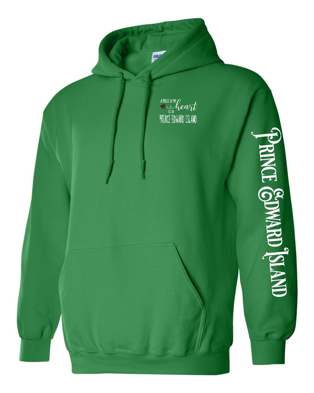 A piece of my Heart PEI Tartan Left Chest and Sleeve Pullover Hoodie - Unisex