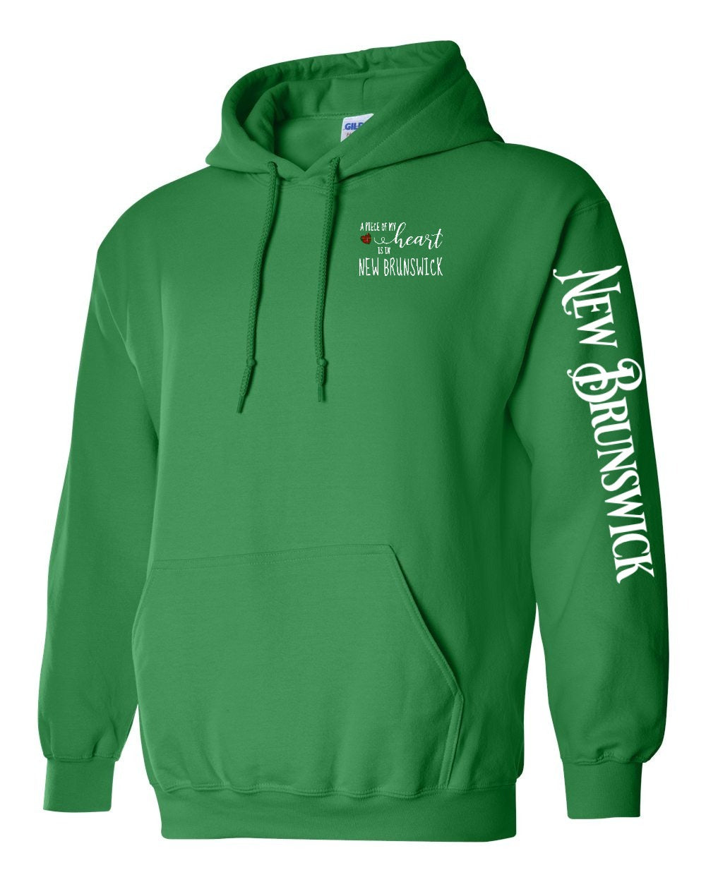 A piece of my Heart NB tartan heart Left Chest and Sleeve Pullover Hoodie - Unisex