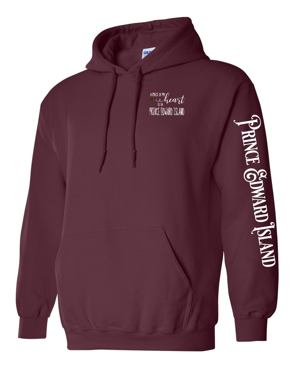 A piece of my Heart PEI Tartan Left Chest and Sleeve Pullover Hoodie - Unisex