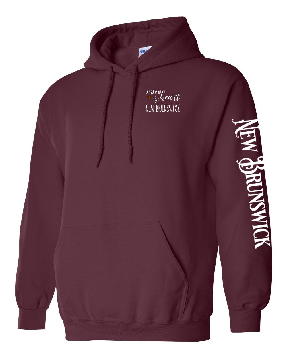 A piece of my Heart NB tartan heart Left Chest and Sleeve Pullover Hoodie - Unisex