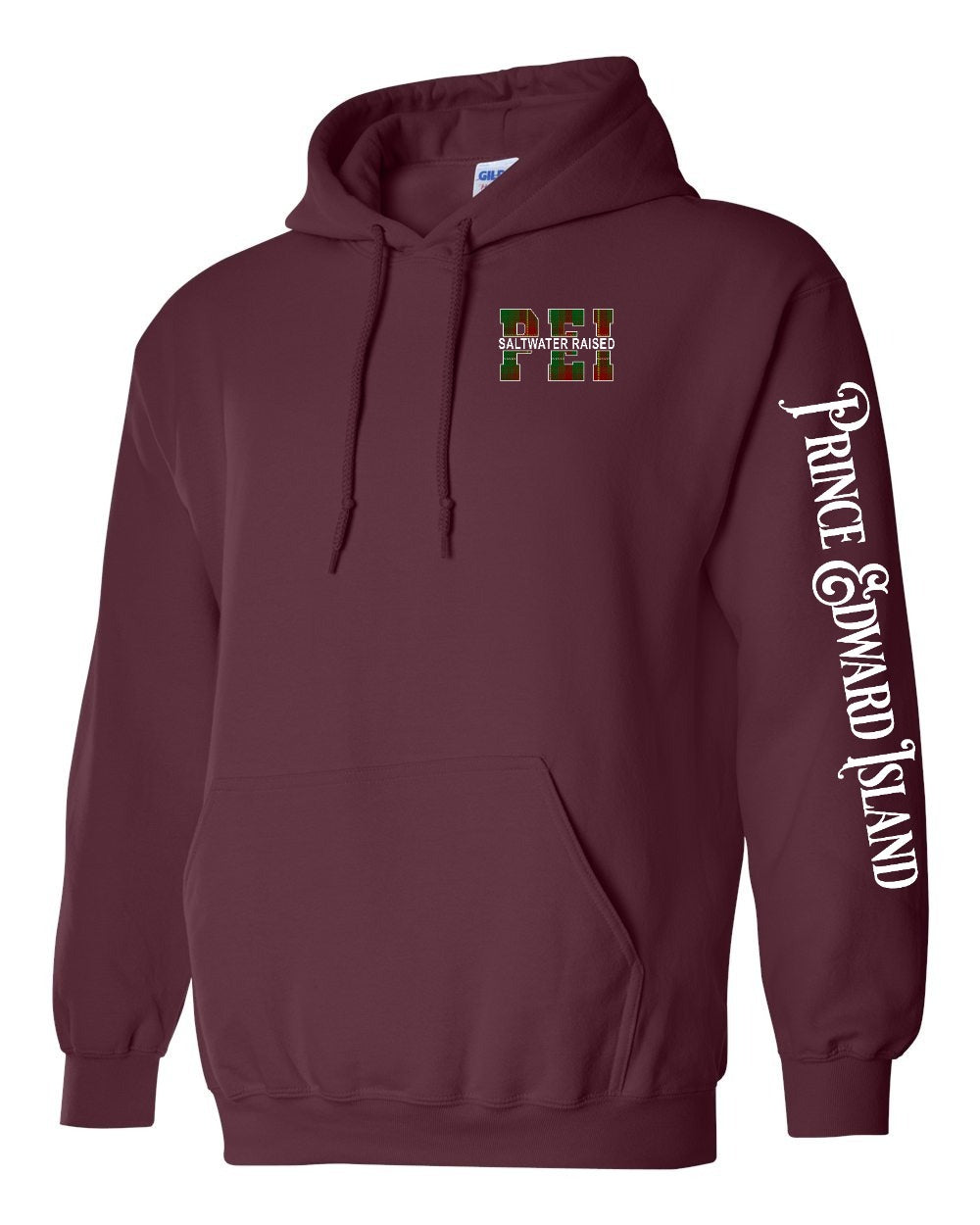 PEI Saltwater Raised Left Chest and Sleeve Pullover Hoodie - Unisex