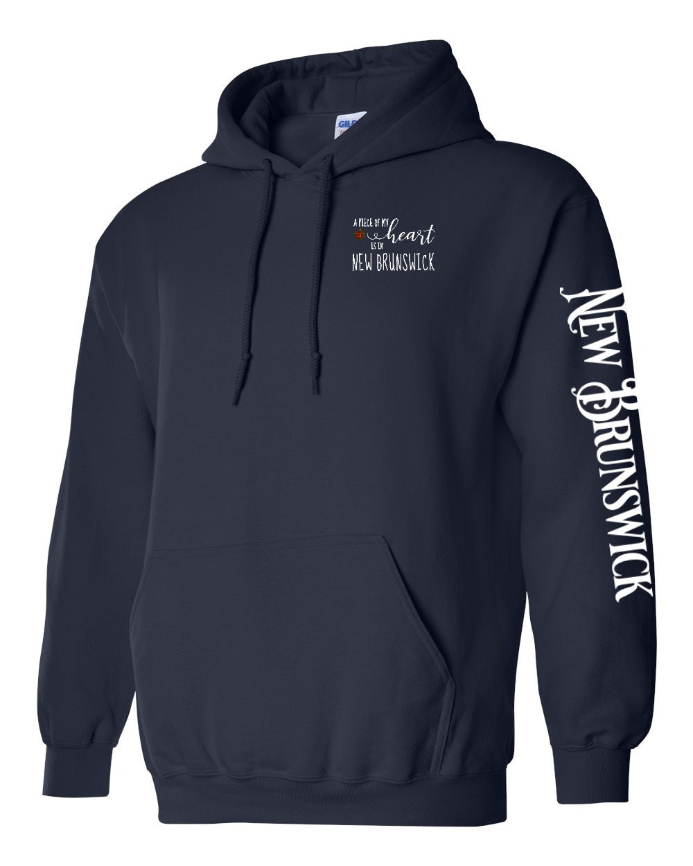 A piece of my Heart NB tartan heart Left Chest and Sleeve Pullover Hoodie - Unisex