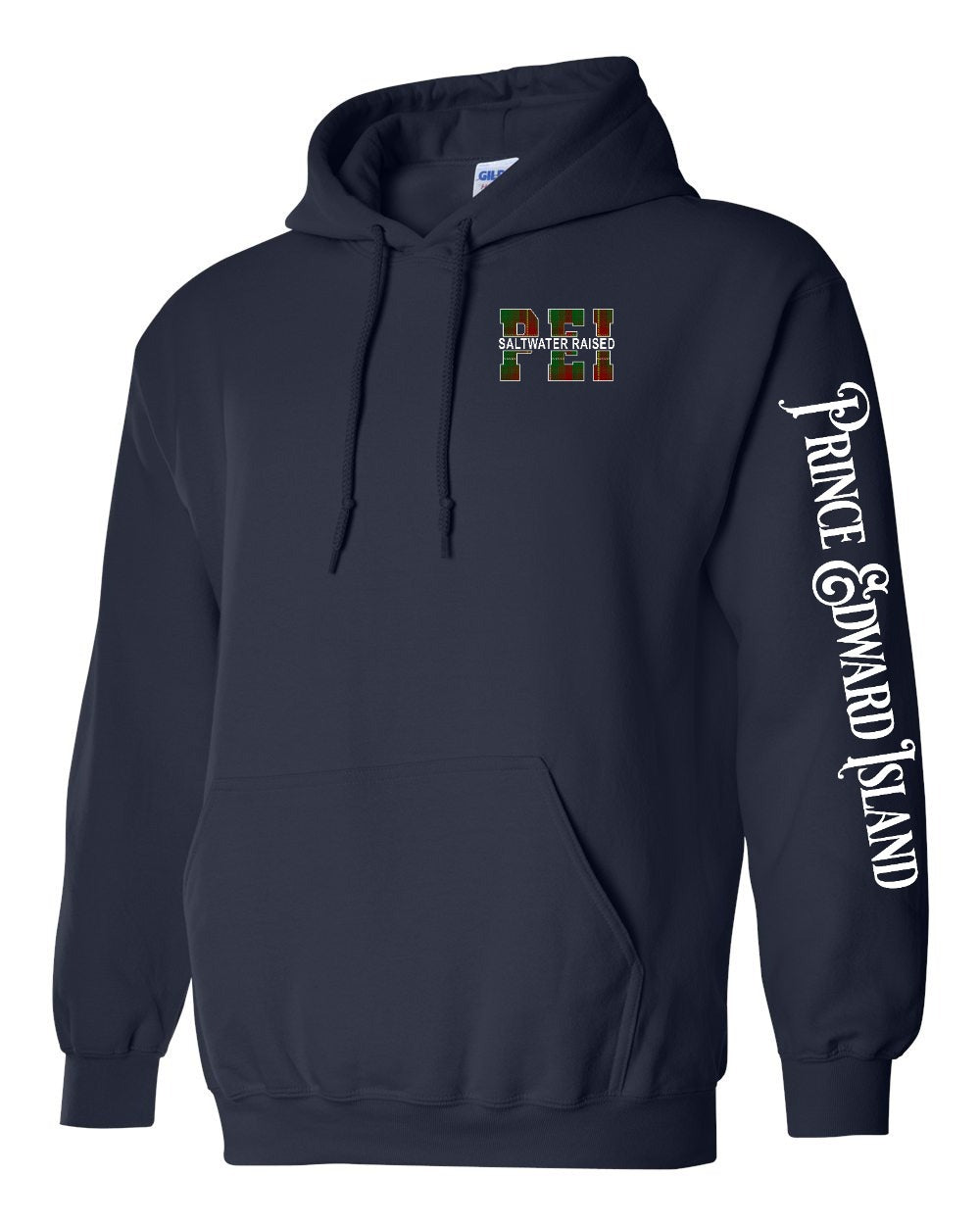PEI Saltwater Raised Left Chest and Sleeve Pullover Hoodie - Unisex