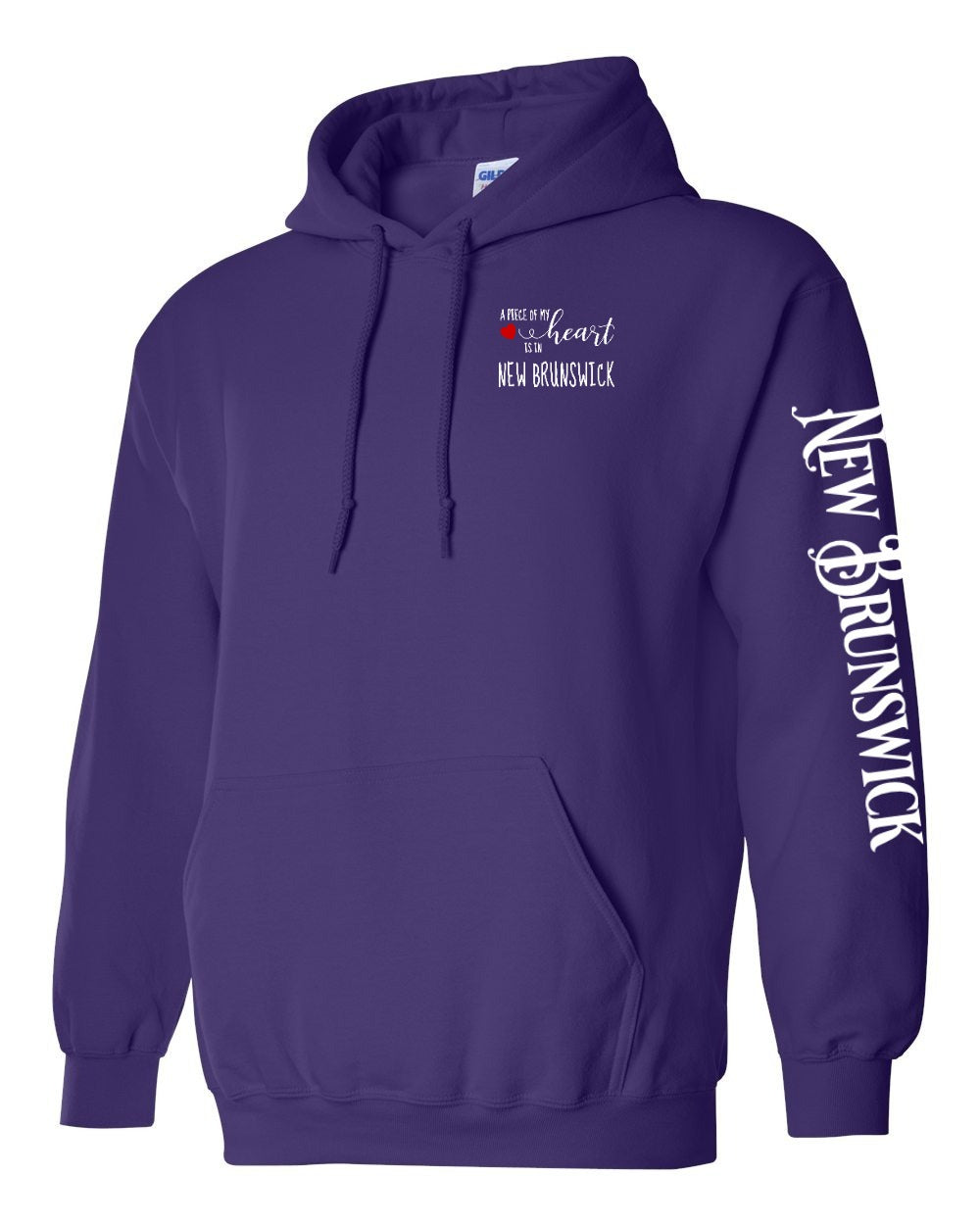 A piece of my Heart NB red heart Left Chest and Sleeve Pullover Hoodie - Unisex