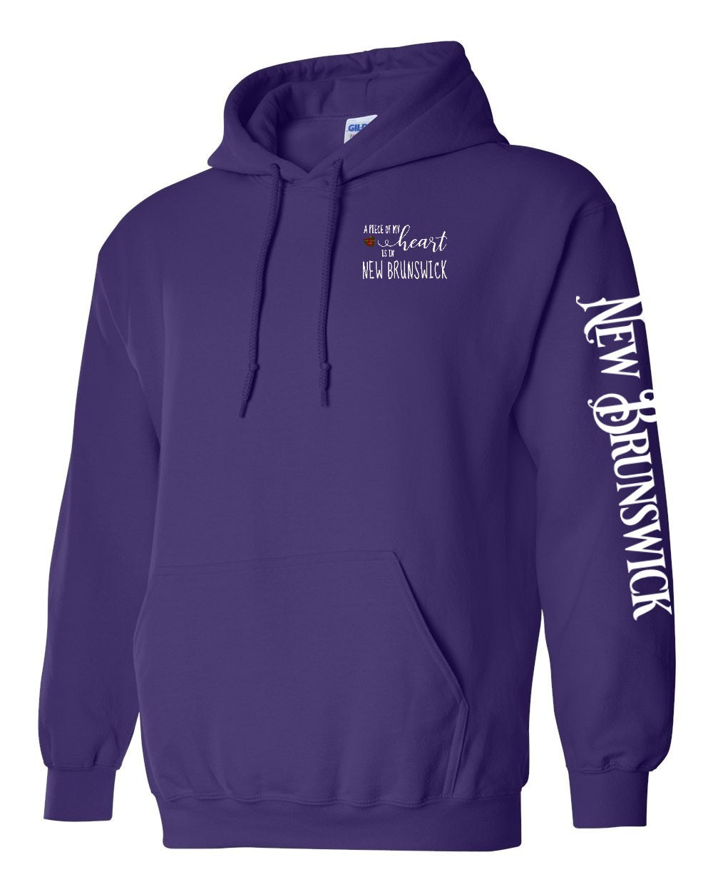 A piece of my Heart NB tartan heart Left Chest and Sleeve Pullover Hoodie - Unisex