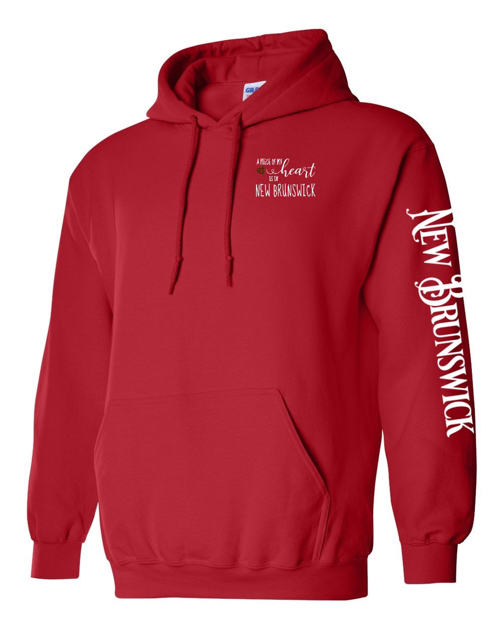 A piece of my Heart NB tartan heart Left Chest and Sleeve Pullover Hoodie - Unisex