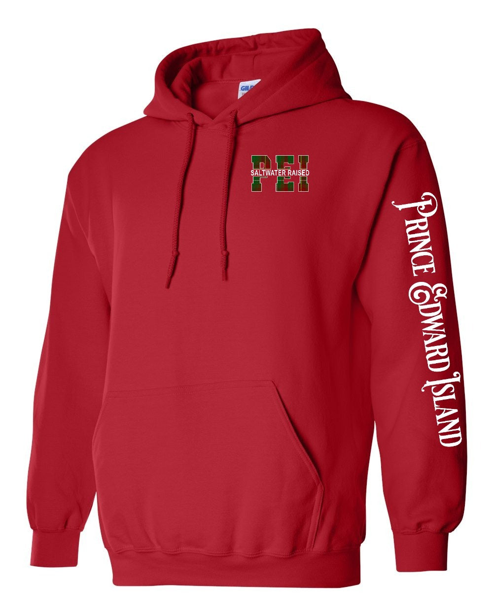 PEI Saltwater Raised Left Chest and Sleeve Pullover Hoodie - Unisex