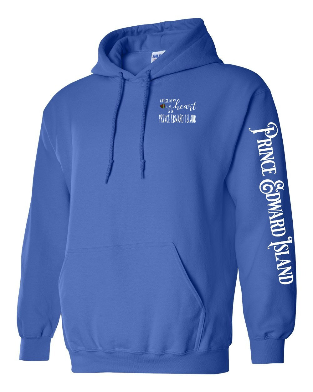 A piece of my Heart PEI Tartan Left Chest and Sleeve Pullover Hoodie - Unisex