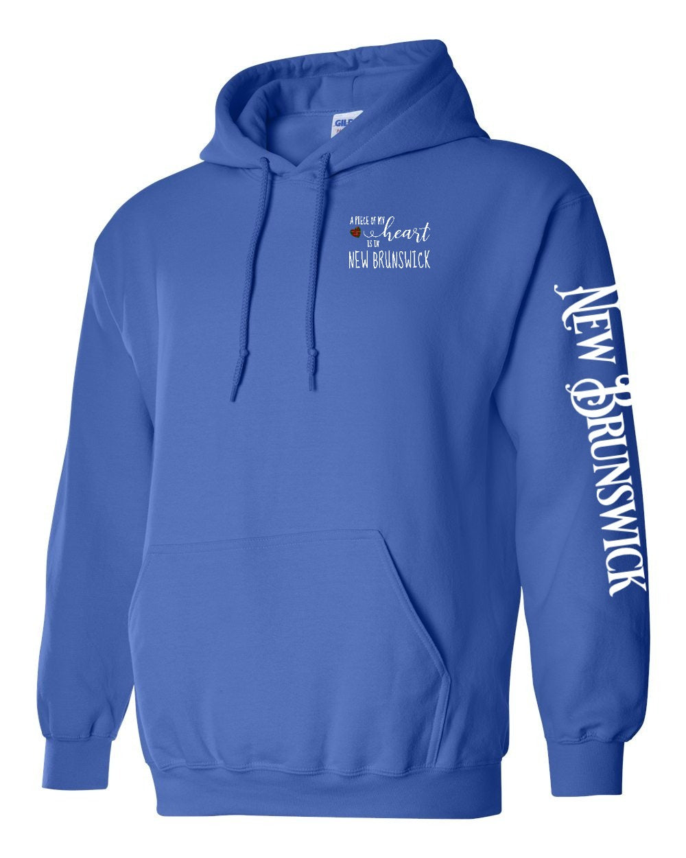 A piece of my Heart NB tartan heart Left Chest and Sleeve Pullover Hoodie - Unisex