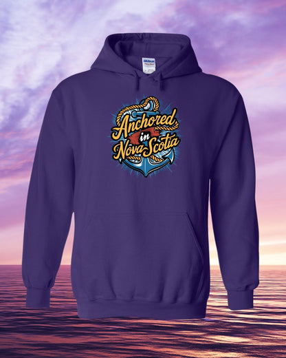 Anchored in Nova Scotia Full Front Hoodie