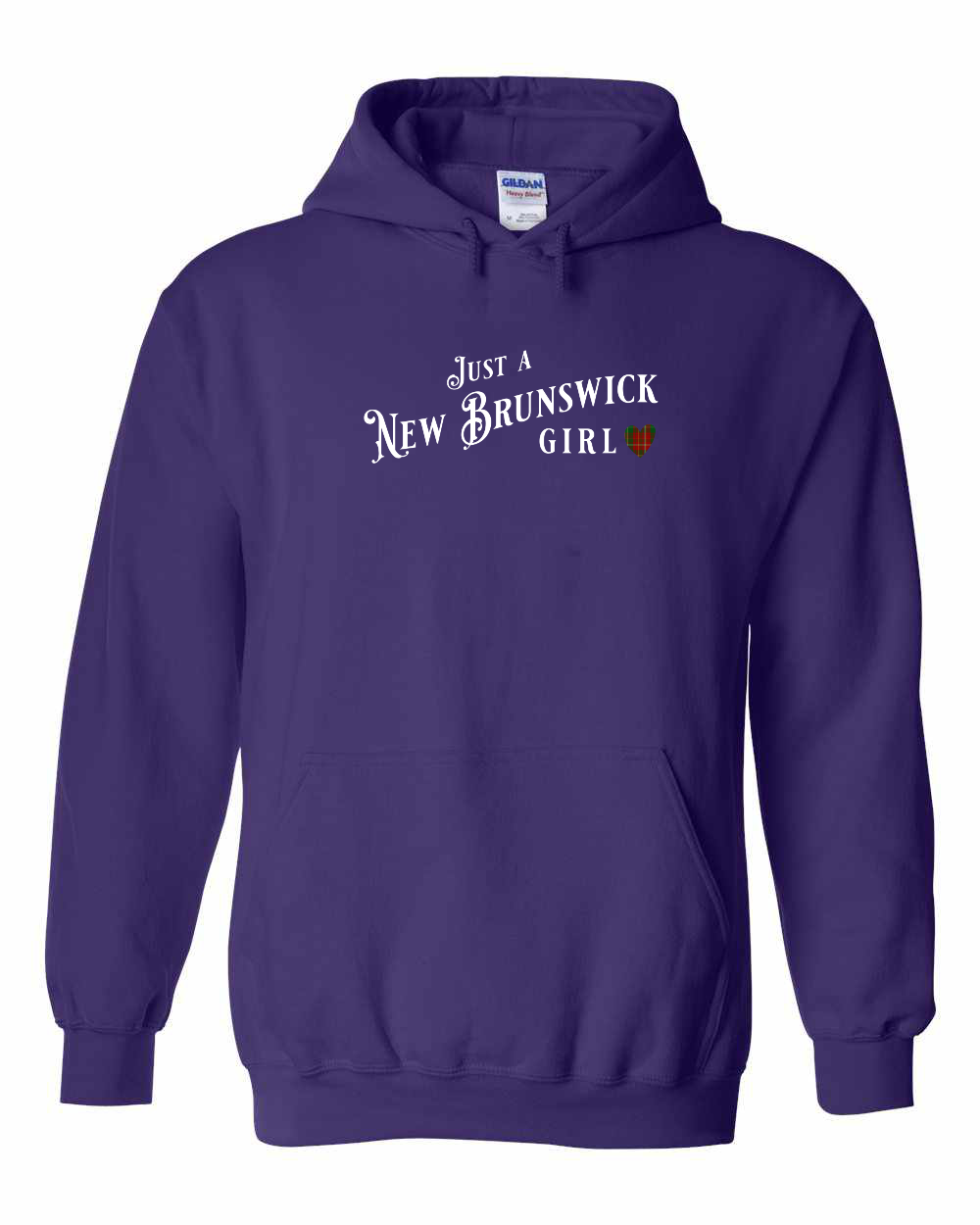 Just A NB Girl Tartan Heart Pullover Hoodie - Unisex