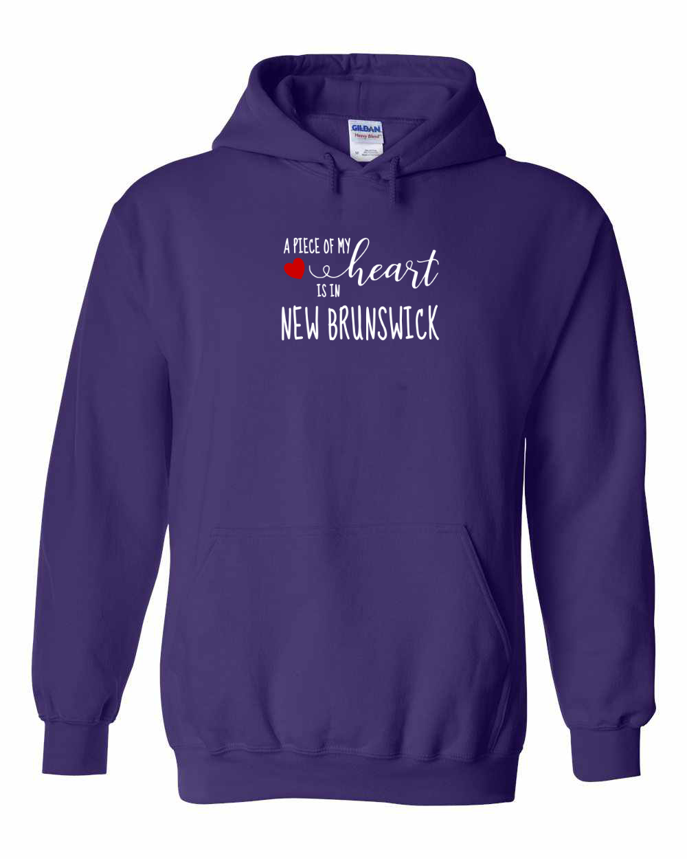 A piece of my Heart is in NB (Red Heart) Pullover Hoodie