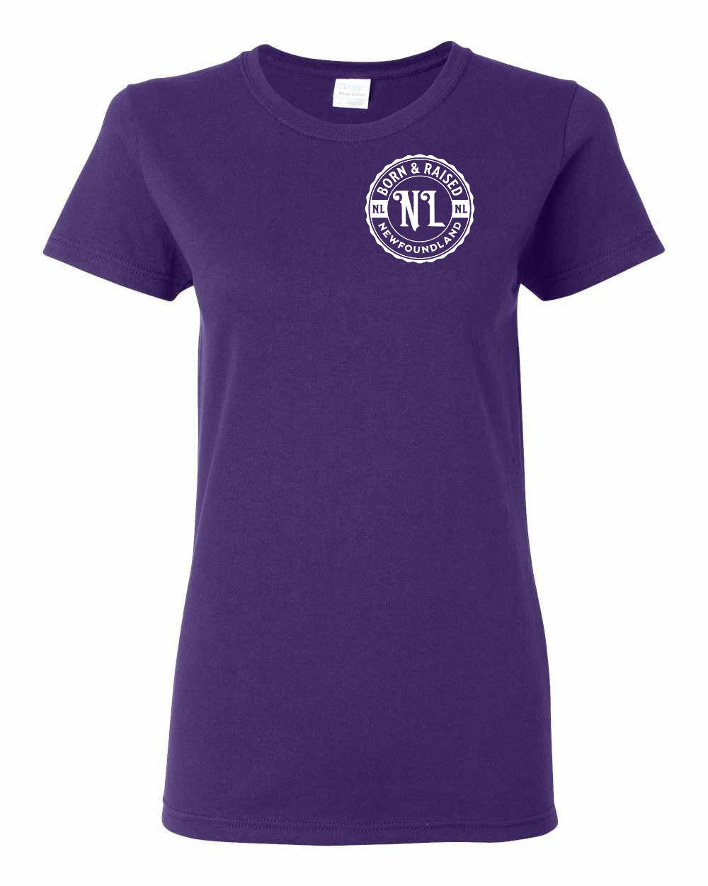 Born & Raised NFLD Left Chest and Back Women's Tee