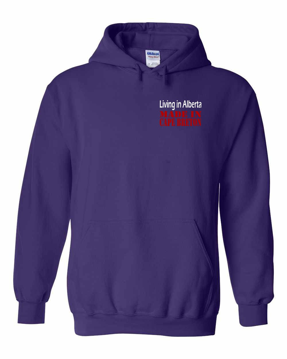 Living Alberta Made in Cape Breton Left Chest and Back Pullover Hoodie