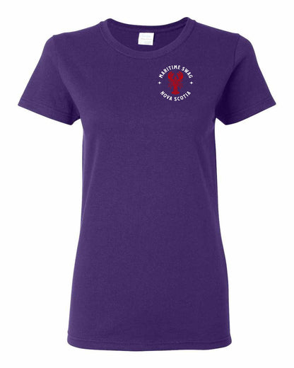 Maritime Swag Nova Scotia Mandala Red Lobster Left Chest womens-tee