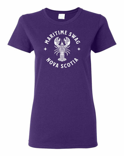 Maritime Swag Nova Scotia Mandala white Lobster Full womens-tee