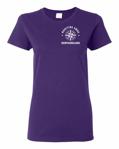 Maritime Swag Newfoundland Compass Left Chest and Back Women's Tee