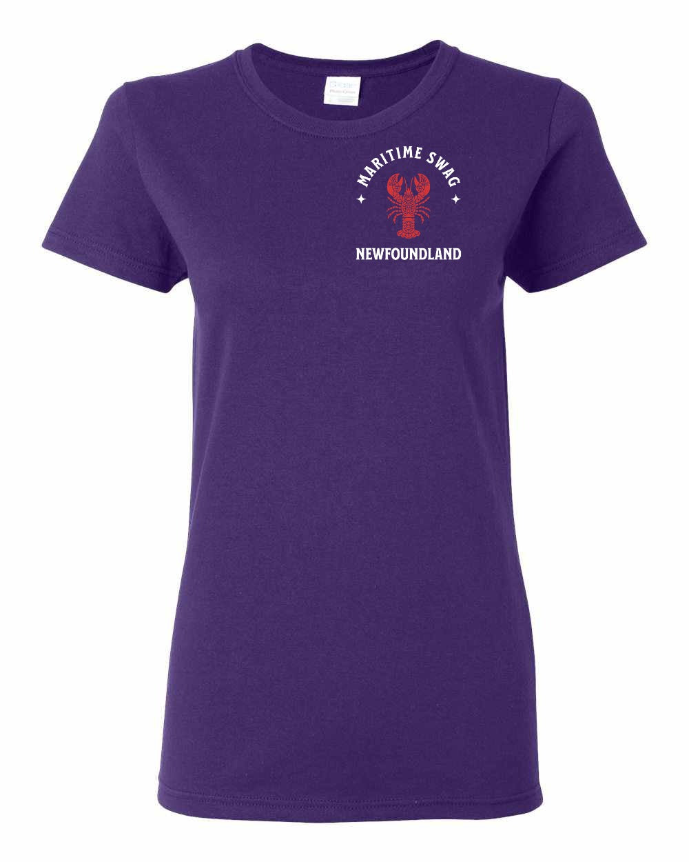 Maritime Swag NFLD Mandala Red Lobster Left Chest and Back Women's Tee