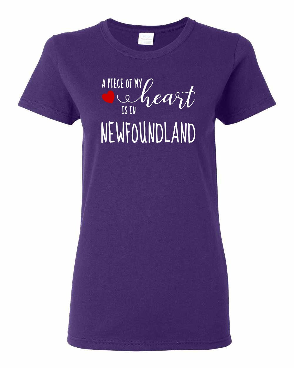 A piece of My heart in NFLD (Red Heart) Women's Tee