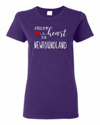 A piece of My heart in NFLD (Red Heart) Women's Tee