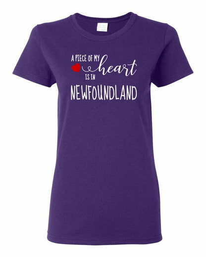 A piece of My heart in Newfoundland (Red Heart) Full Women's Tee