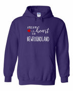 A piece of My heart in NFLD (Red Heart) Pullover Hoodie - Unisex