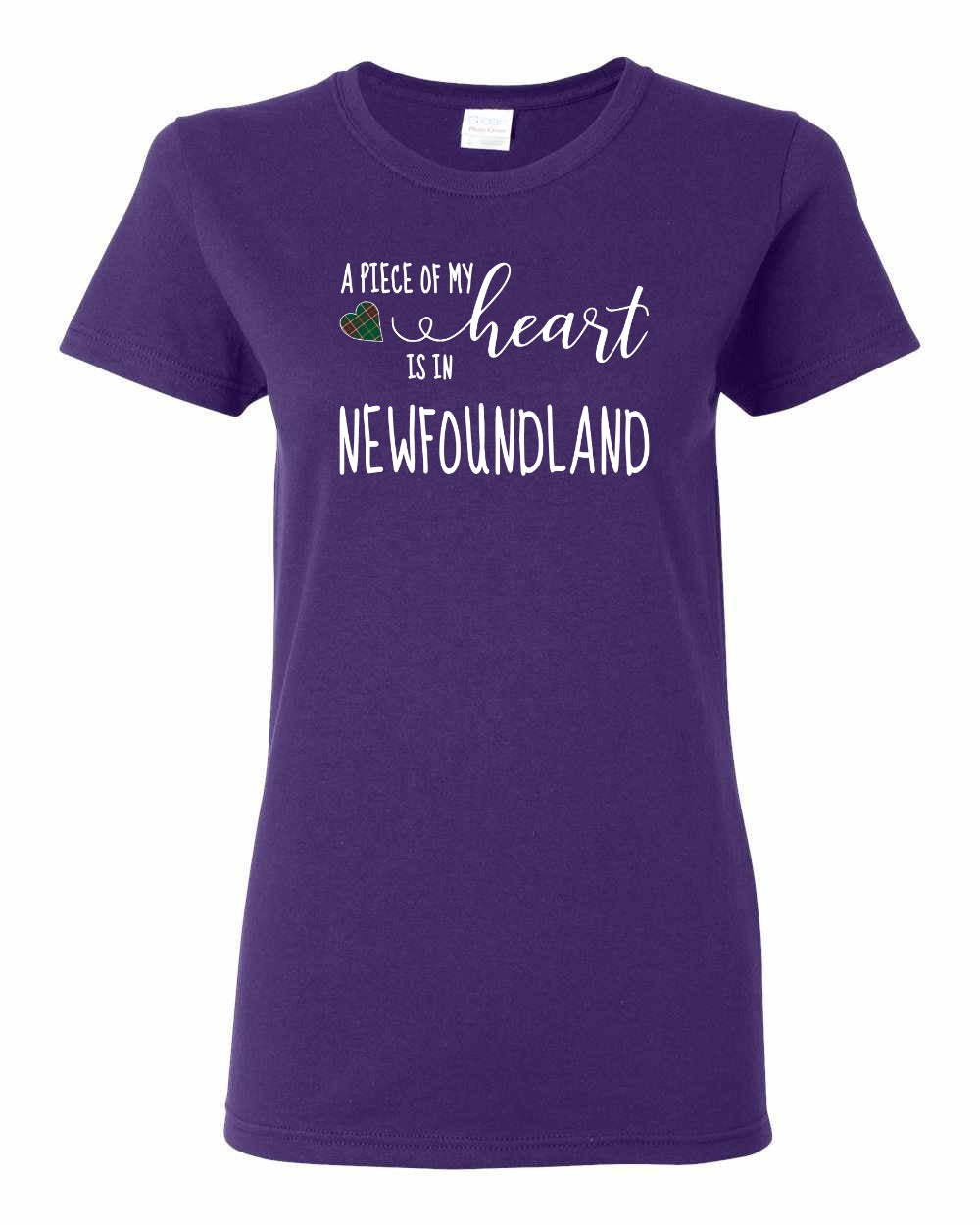 A piece of My heart in NFLD Tartan Heart Women's Tee