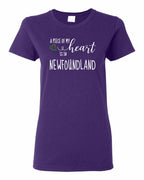 A piece of My heart in NFLD Tartan Heart Women's Tee