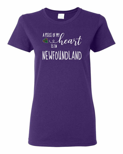A piece of My heart in Newfoundland (Tartan Heart) Full Women's Tee