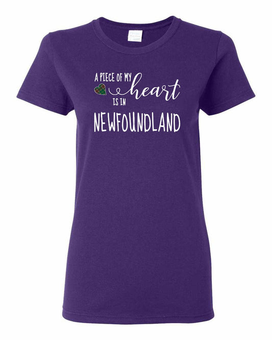 A piece of My heart in Newfoundland (Tartan Heart) Full Women's Tee