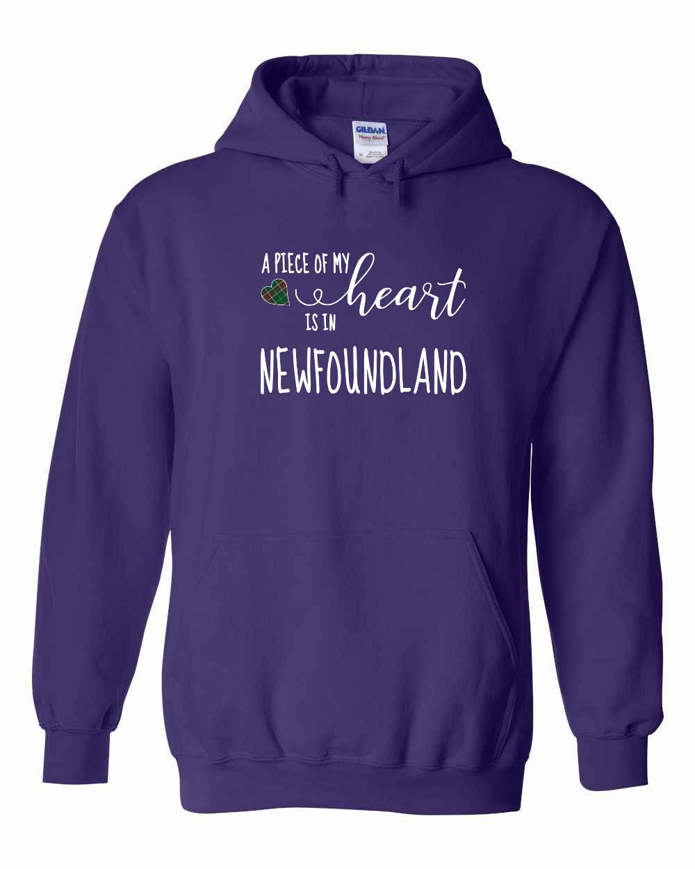 A piece of My heart in NFLD Tartan Heart Pullover Hoodie - Unisex