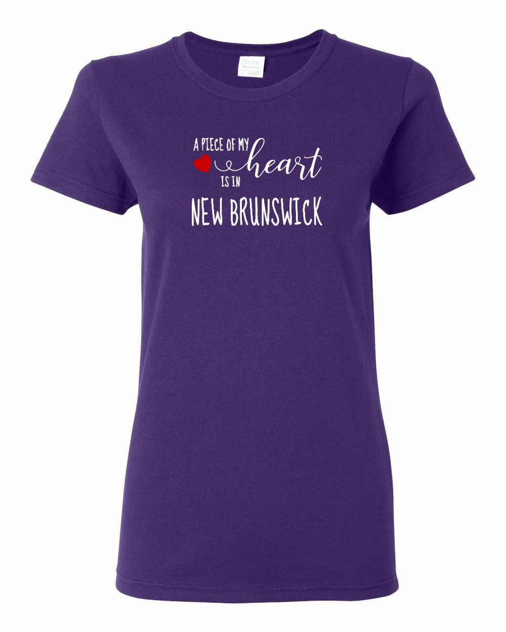 A piece of My heart in New Brunswick (Red Heart) Full Women's Tee