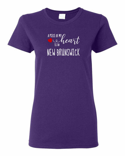 A piece of My heart in New Brunswick (Red Heart) Full Women's Tee