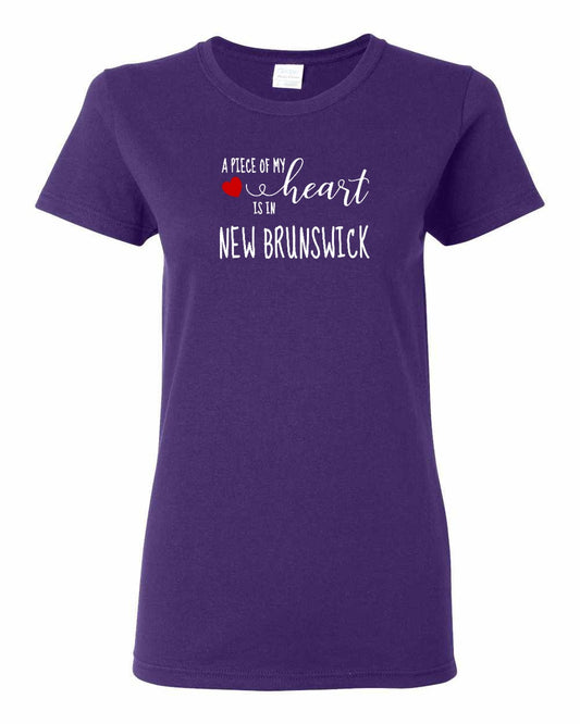 A piece of My heart in New Brunswick (Red Heart) Full Women's Tee