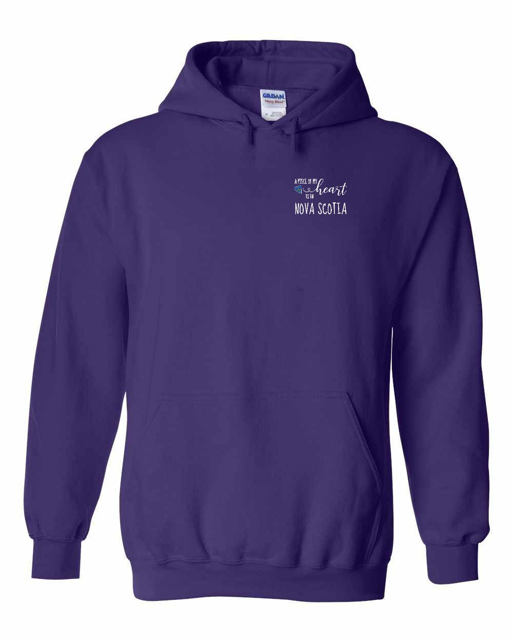 A piece of My heart in Nova Scotia (Tartan Heart) Left Chest pullover