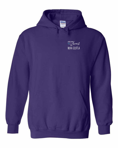 A piece of My heart in Nova Scotia (Tartan Heart) Left Chest pullover