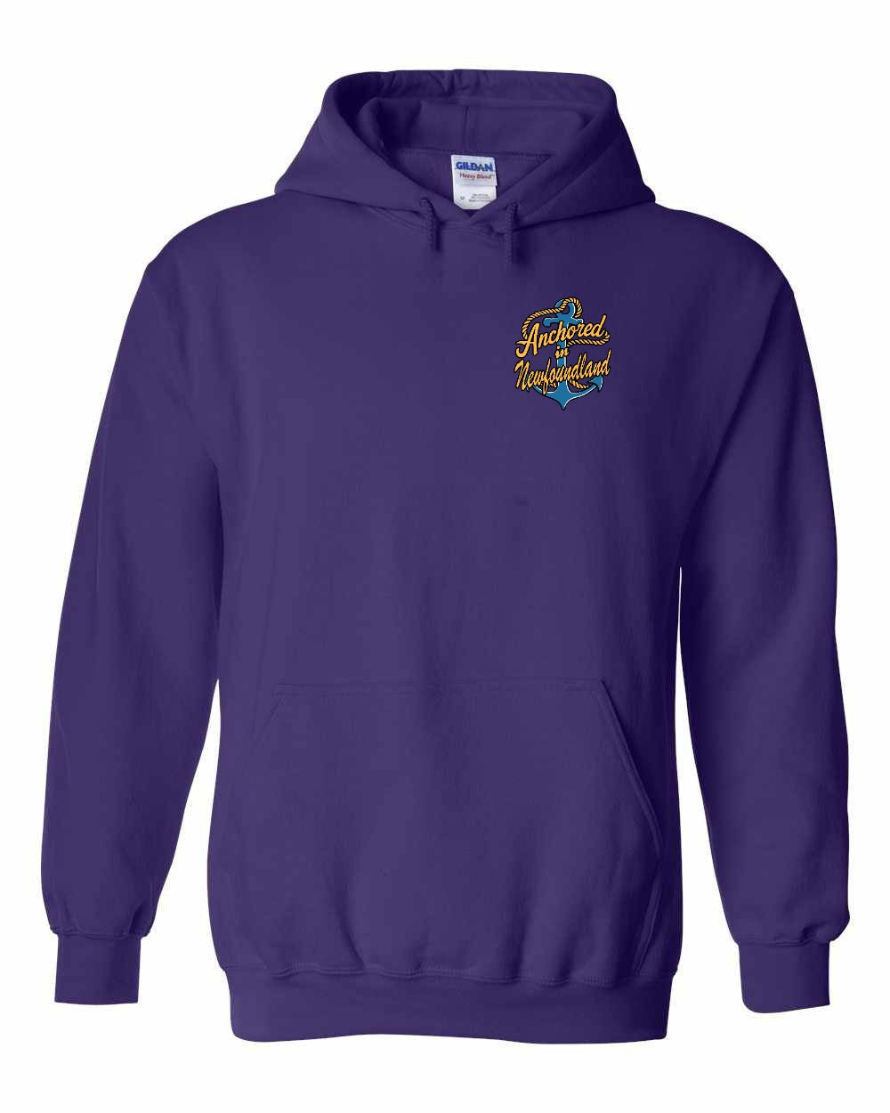 Anchored in Newfoundland (New Design) Left Chest and Back Pullover
