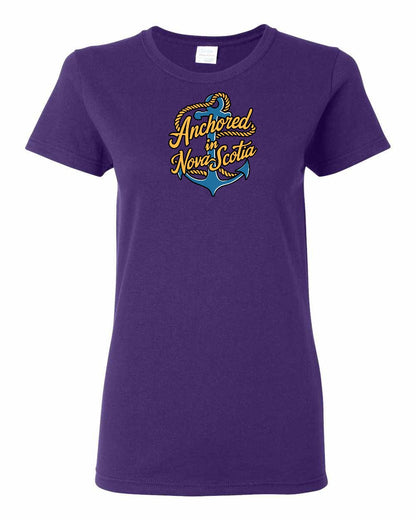 Anchored in Nova Scotia (New Design) Full womens-tee