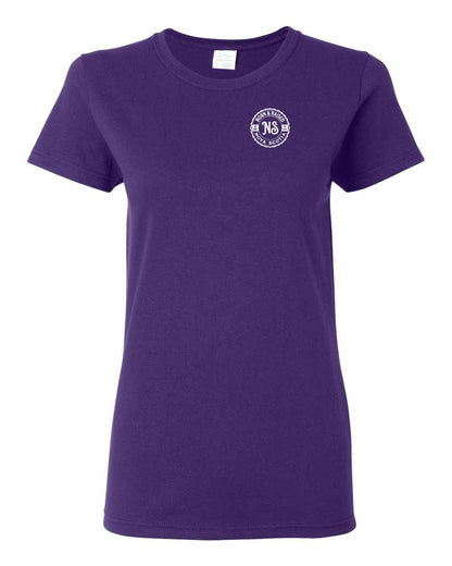 Born & Raised Nova Scotia Left Chest and Back womens-tee