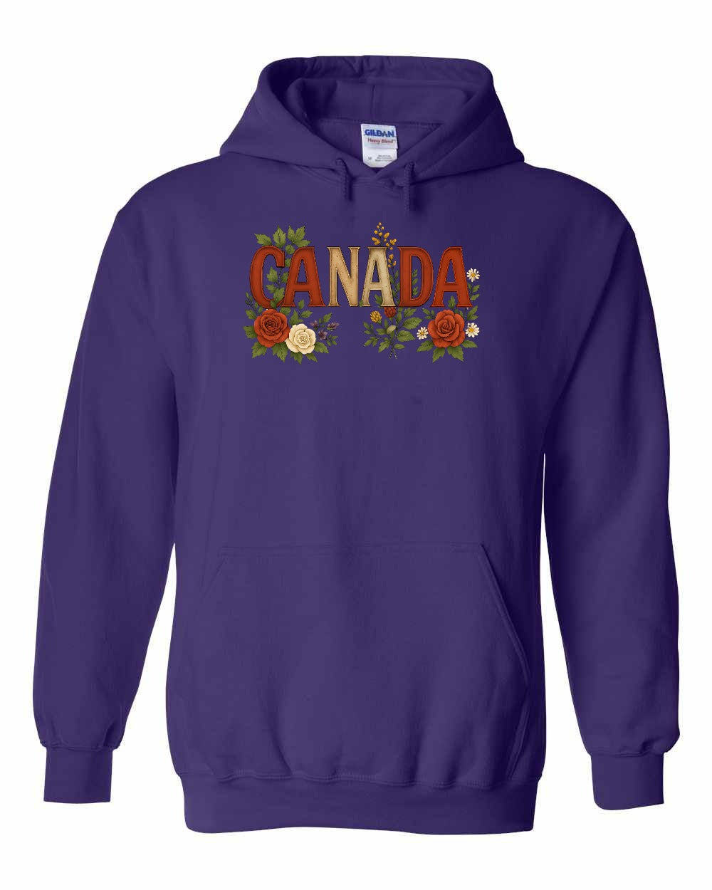 Canada Flowers Pullover Hoodie - Gildan Canada (sewn Internationally) - Unisex